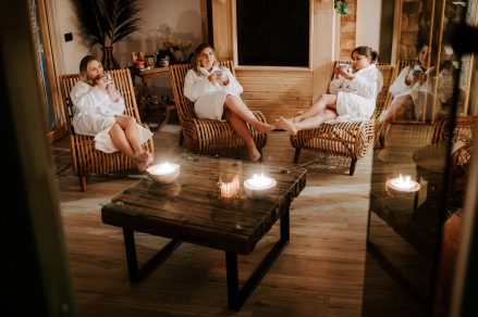 Strefa spa w góralskim domku